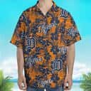 MLB Detroit Tigers Hawaiian Shirt Tropical Hibiscus Flower Pattern Best Beach Gift