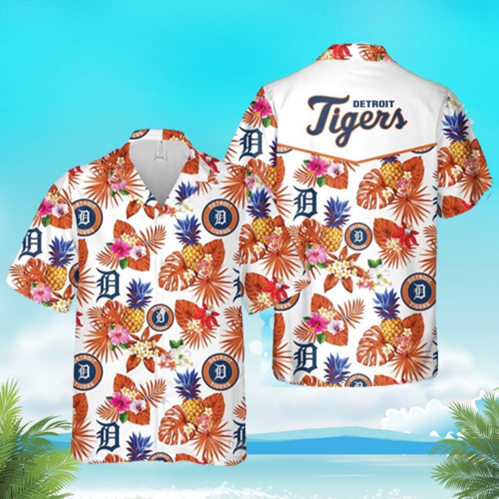 MLB Detroit Tigers Hawaiian Shirt Tropical Pattern Gift For Beach Trip