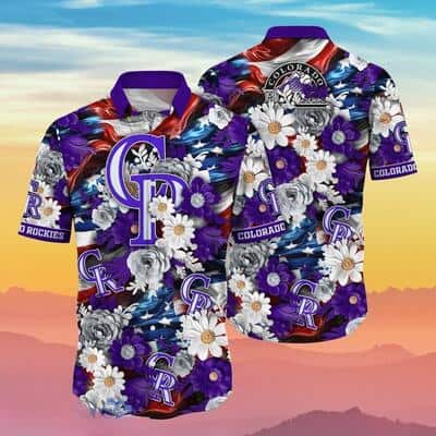 Aloha MLB Colorado Rockies Hawaiian Shirt White Flowers Summer Gift For Friend Aloha MLB Colorado Rockies Hawaiian Shirt White Flowers Summer Gift For Friend
