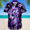 Purple Ocean MLB Colorado Rockies Hawaiian Shirt Hammerhead Sharks And Flowers Purple Ocean MLB Colorado Rockies Hawaiian Shirt Hammerhead Sharks And Flowers