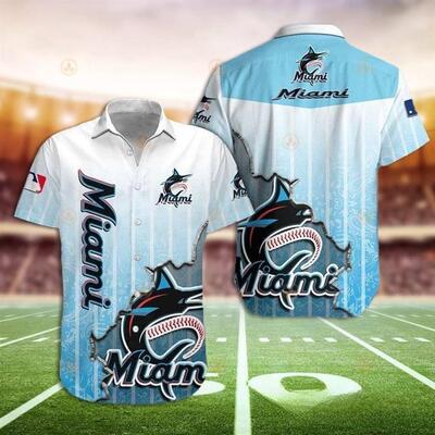MLB Miami Marlins Hawaiian Shirt Baseball Stripe Gift For Crazy Fans MLB Miami Marlins Hawaiian Shirt Baseball Stripe Gift For Crazy Fans