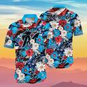 MLB Miami Marlins Hawaiian Shirt Abstract Flora Trendy Gift For Beach Trip