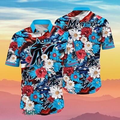 MLB Miami Marlins Hawaiian Shirt Abstract Flora Trendy Gift For Beach Trip MLB Miami Marlins Hawaiian Shirt Abstract Flora Trendy Gift For Beach Trip