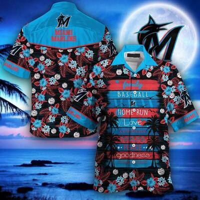 MLB Miami Marlins Hawaiian Shirt Aloha Family Baseball Homerun Team Spirit Summer Gift MLB Miami Marlins Hawaiian Shirt Aloha Family Baseball Homerun Team Spirit Summer Gift