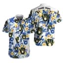 MLB Milwaukee Brewers Hawaiian Shirt Lush Aloha Blossom Beach Lovers Gift