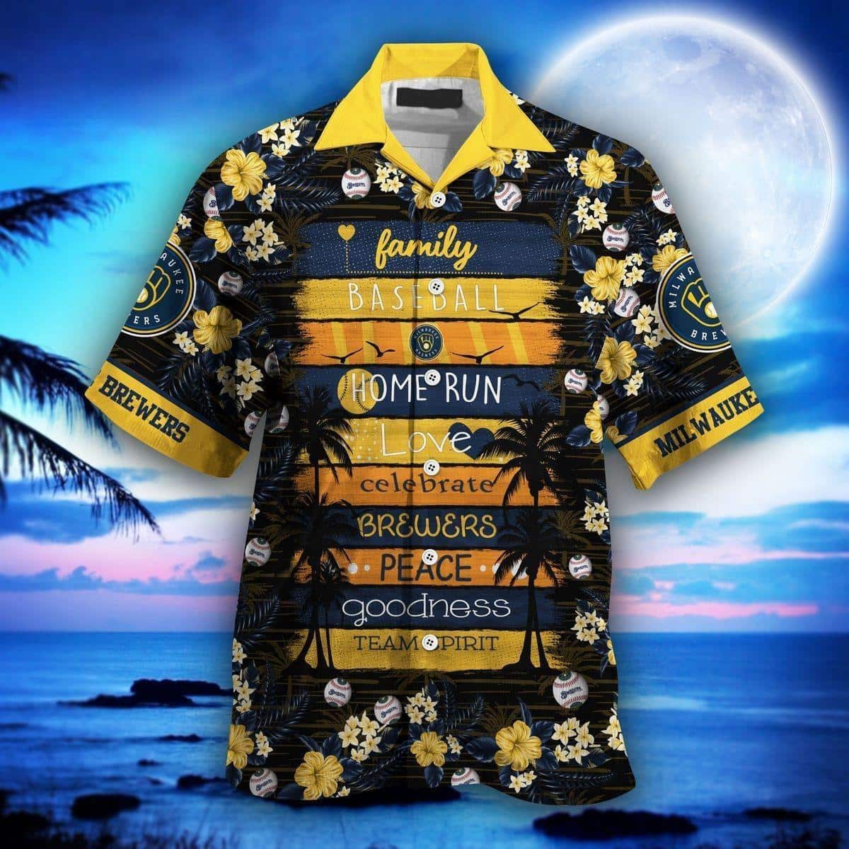 MLB Milwaukee Brewers Hawaiian Shirt Family Baseball Homerun Team Spirit Gift For Beach Lovers MLB Milwaukee Brewers Hawaiian Shirt Family Baseball Homerun Team Spirit Gift For Beach Lovers