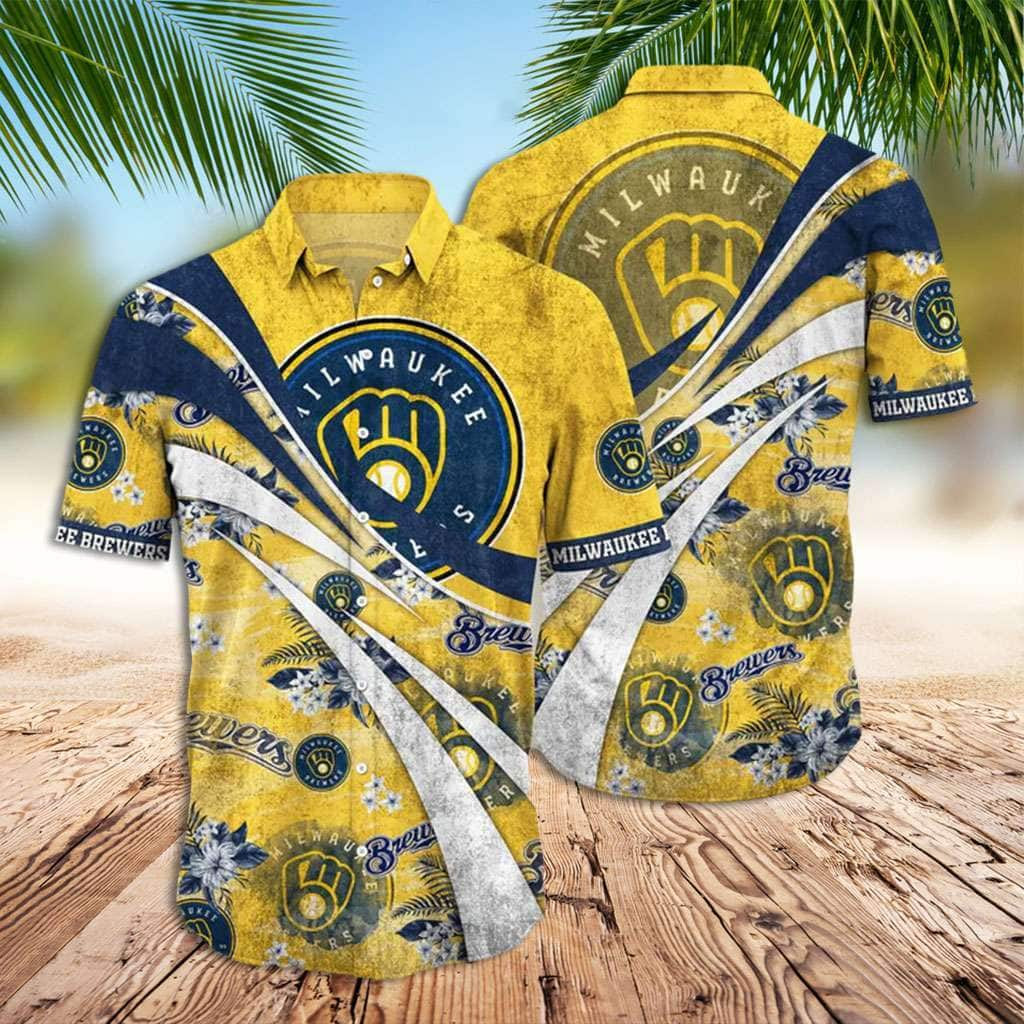 MLB Milwaukee Brewers Hawaiian Shirt Baseball Team Logo Gift For Crazy Fans