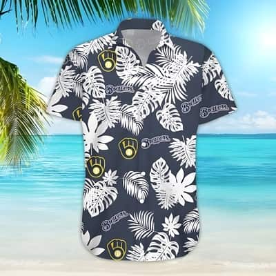 MLB Milwaukee Brewers Hawaiian Shirt Tropical Plants Appealing Gift For Summer Lovers MLB Milwaukee Brewers Hawaiian Shirt Tropical Plants Appealing Gift For Summer Lovers