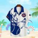 MLB New York Mets Hawaiian Shirt Simple Baseball Player And Stadium Pattern Fashionable Gift For Baseball Fans MLB New York Mets Hawaiian Shirt Simple Baseball Player And Stadium Pattern Fashionable Gift For Baseball Fans