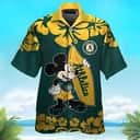 MLB Oakland Athletics Hawaiian Shirt Mickey Mouse Gift For Disney Lovers MLB Oakland Athletics Hawaiian Shirt Mickey Mouse Gift For Disney Lovers