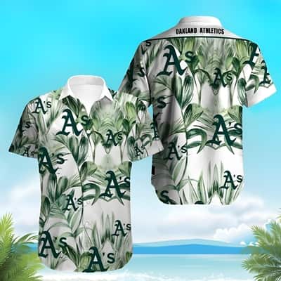 MLB Oakland Athletics Hawaiian Shirt Green Palm Branch Best Gift For MLB Fans MLB Oakland Athletics Hawaiian Shirt Green Palm Branch Best Gift For MLB Fans