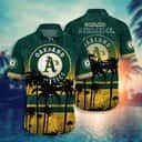 MLB Oakland Athletics Hawaiian Shirt Classic Palm Trees Pattern Beach Lovers Gift MLB Oakland Athletics Hawaiian Shirt Classic Palm Trees Pattern Beach Lovers Gift