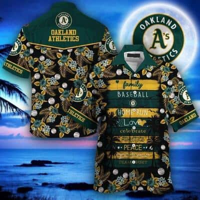 MLB Oakland Athletics Hawaiian Shirt Stylish Family Baseball Homerun Team Spirit Beach Lovers Gift