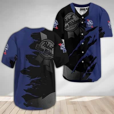 Pabst Blue Ribbon Baseball Jersey Metal Crack Gift For Beer Lovers Pabst Blue Ribbon Baseball Jersey Metal Crack Gift For Beer Lovers