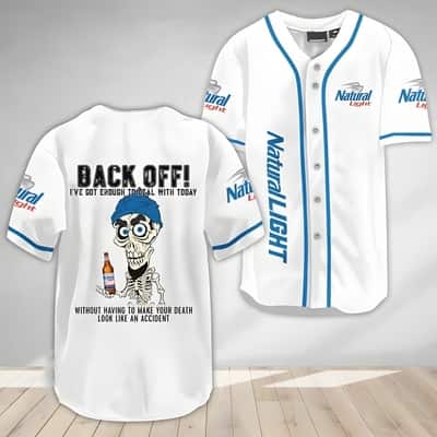 Achmed Back Off With Natural Light Baseball Jersey Gift For Beer Lovers Achmed Back Off With Natural Light Baseball Jersey Gift For Beer Lovers