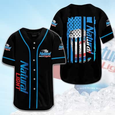 Natural Light Baseball Jersey US Flag Gift For Beer Lovers Natural Light Baseball Jersey US Flag Gift For Beer Lovers
