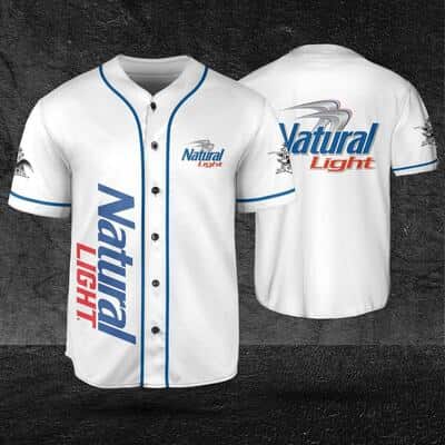 Basic White Natural Light Baseball Jersey Gift For Beer Drinkers Basic White Natural Light Baseball Jersey Gift For Beer Drinkers