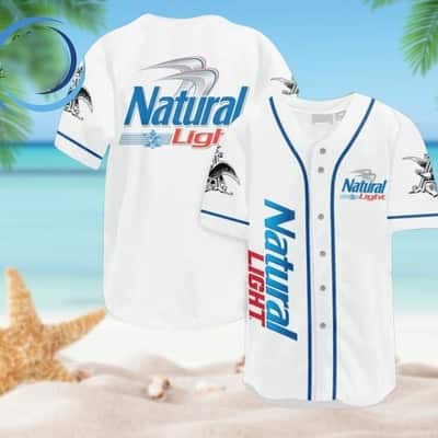 White Natural Light Baseball Jersey Gift For Beer Lovers White Natural Light Baseball Jersey Gift For Beer Lovers