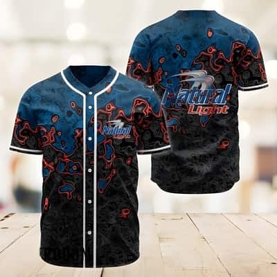 Natural Light Baseball Jersey Abstract Holographic Colorful Gift For Beer Lovers Natural Light Baseball Jersey Abstract Holographic Colorful Gift For Beer Lovers