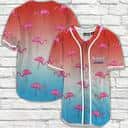 Gradient Red Blue Natural Light Baseball Jersey Flamingo Gift For Beer Lovers