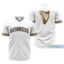 White Guinness Beer Baseball Jersey Gift For Beer Lovers White Guinness Beer Baseball Jersey Gift For Beer Lovers