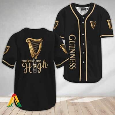 Guinness Beer Baseball Jersey Make Me High Beer Lover Gift Guinness Beer Baseball Jersey Make Me High Beer Lover Gift