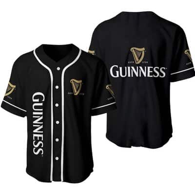 Basic Black Guinness Baseball Jersey Gift For Beer Drinkers Basic Black Guinness Baseball Jersey Gift For Beer Drinkers