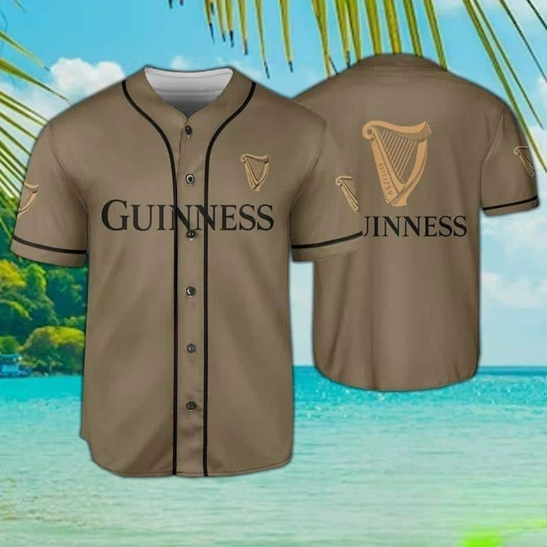 Basic Brown Guinness Baseball Jersey Beer Lovers Gift