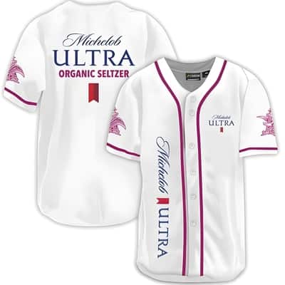 Michelob ULTRA Organic Seltzer Baseball Jersey Berry Hibiscus Beer Gift For Baseball Fans