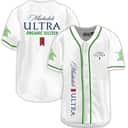 Michelob ULTRA Organic Seltzer Baseball Jersey Light Green Striped Pattern Beer Lovers Gift Michelob ULTRA Organic Seltzer Baseball Jersey Light Green Striped Pattern Beer Lovers Gift