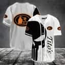 White Tito's Baseball Jersey Black Skull Gift For Sporty Lovers