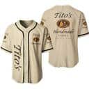 Beige Tito’s Baseball Jersey Gift For Vodka Lovers Beige Tito’s Baseball Jersey Gift For Vodka Lovers