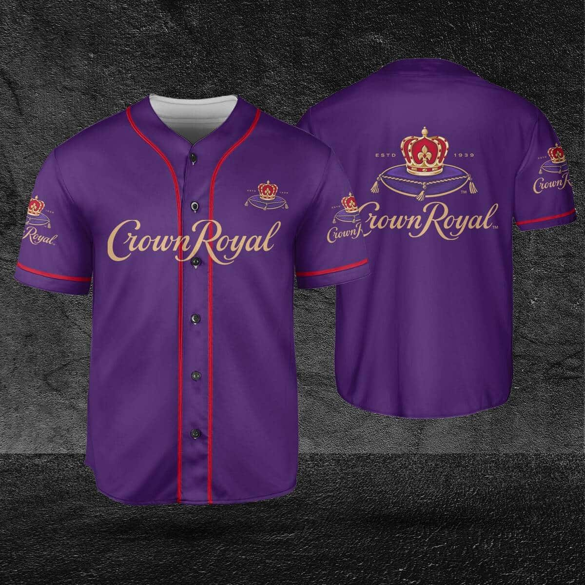 Purple Crown Royal Baseball Jersey Gift For Sporty Lovers