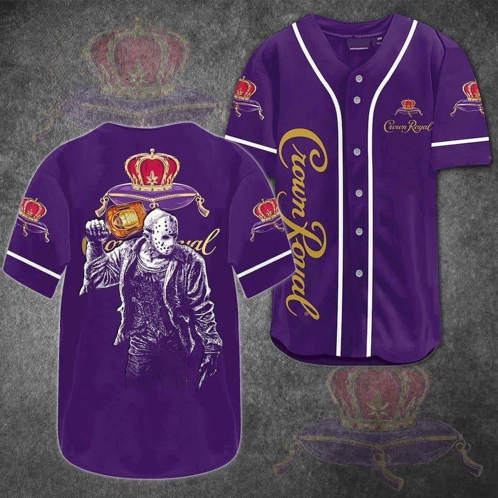 Purple Crown Royal Baseball Jersey Jason Voorhees Gift For Him