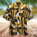 Aloha MLB Pittsburgh Pirates Hawaiian Shirt Geometric Pattern Monochromatic Theme Messy Arrangement Baseball Fans Gift