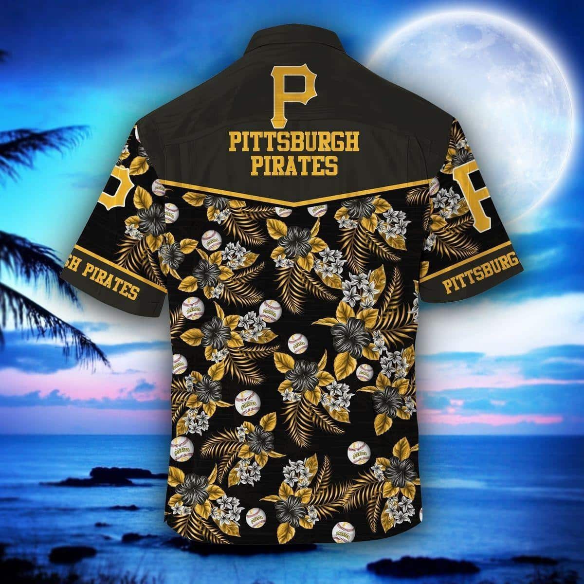 Aloha Summer MLB Pittsburgh Pirates Hawaiian Shirt Monochrome Tropical Flora Pattern Family Baseball Homerun Team Spirit Gift Aloha Summer MLB Pittsburgh Pirates Hawaiian Shirt Monochrome Tropical Flora Pattern Family Baseball Homerun Team Spirit Gift