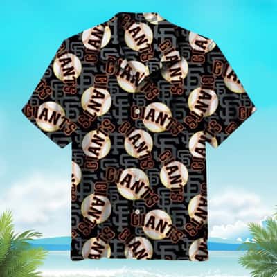 MLB San Francisco Giants Hawaiian Shirt Geometric Vintage Pattern With Baseball Icon Unique Gift For Baseball Fans