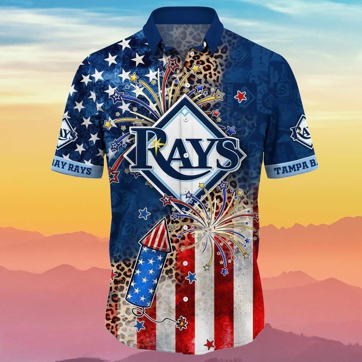 MLB Tampa Bay Rays Hawaiian Shirt US Flag 4th Of July Independence Day Unique Gift For Patriotic Spirit MLB Tampa Bay Rays Hawaiian Shirt US Flag 4th Of July Independence Day Unique Gift For Patriotic Spirit