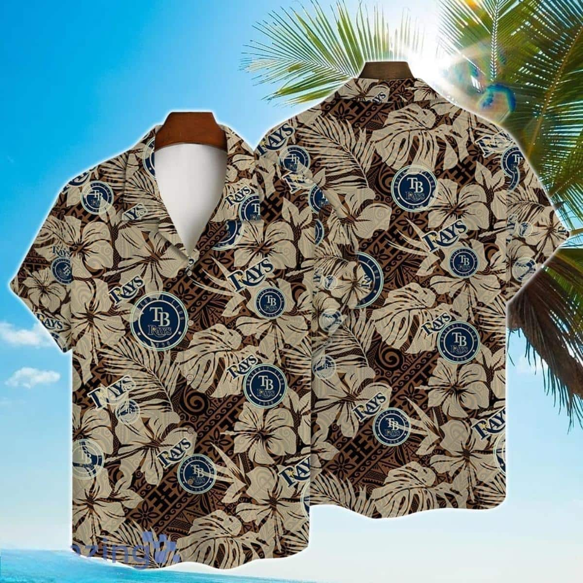 Vintage MLB Tampa Bay Rays Hawaiian Shirt Simple Hibiscus Flowers Aloha Gift For Summer Holiday