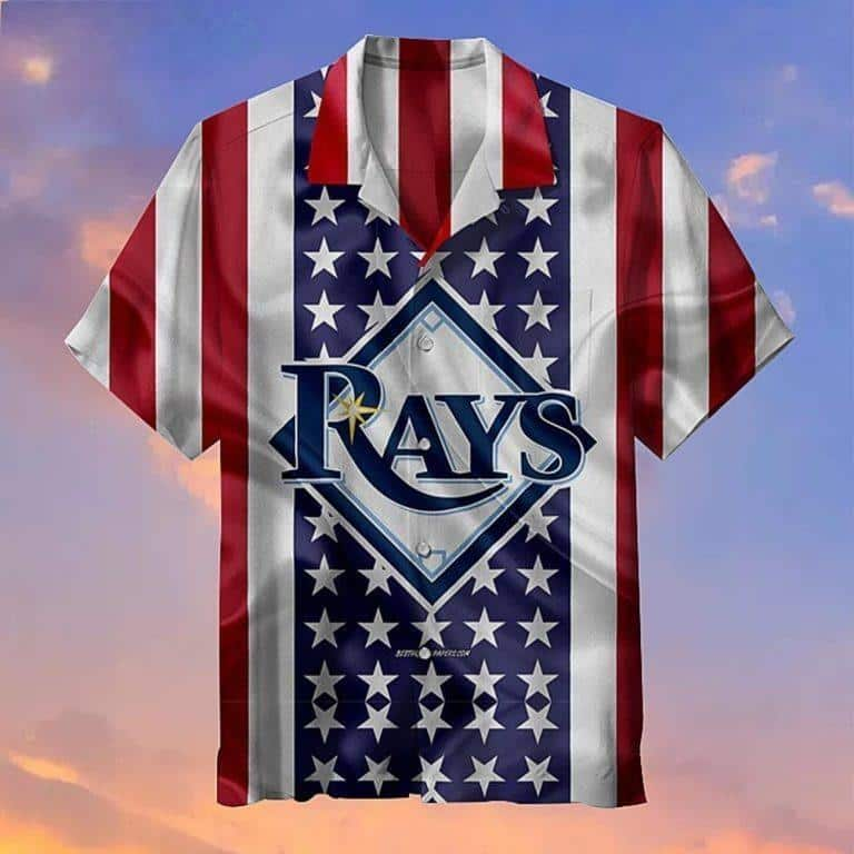 Unique MLB Tampa Bay Rays Hawaiian Shirt American Flag Symbol Gift For Baseball Fans