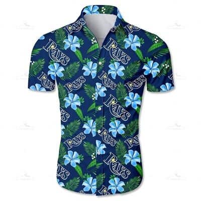 Summer MLB Tampa Bay Rays Hawaiian Shirt Tropical Flowers And Leaves Gift For Summer Holidays Summer MLB Tampa Bay Rays Hawaiian Shirt Tropical Flowers And Leaves Gift For Summer Holidays