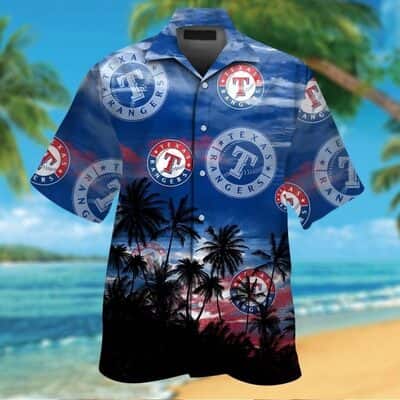 MLB Texas Rangers Hawaiian Shirt Vintage Aloha Landscape Beach Trip Gift MLB Texas Rangers Hawaiian Shirt Vintage Aloha Landscape Beach Trip Gift