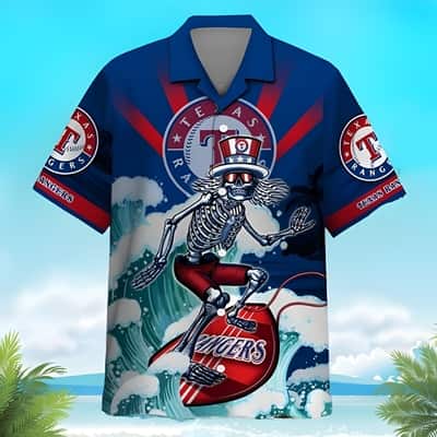MLB Texas Rangers Hawaiian Shirt Funny Grateful Dead Cool Beach Gift MLB Texas Rangers Hawaiian Shirt Funny Grateful Dead Cool Beach Gift