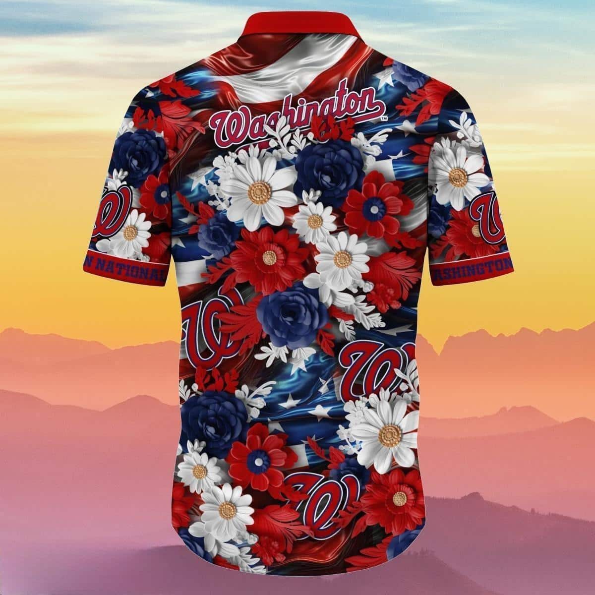 MLB Washington Nationals Hawaiian Shirt Colorful Tropical Blossom Beach Lovers Gift MLB Washington Nationals Hawaiian Shirt Colorful Tropical Blossom Beach Lovers Gift