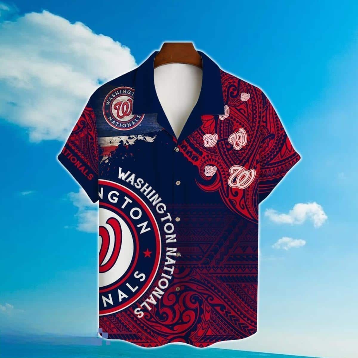 MLB Washington Nationals Hawaiian Shirt Polynesian Beach Gift For Loyal Fans MLB Washington Nationals Hawaiian Shirt Polynesian Beach Gift For Loyal Fans