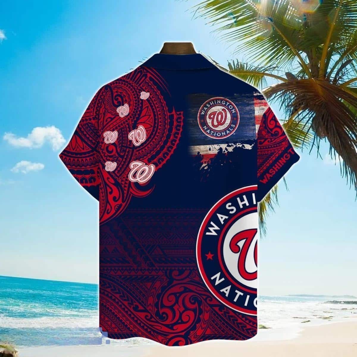 MLB Washington Nationals Hawaiian Shirt Polynesian Beach Gift For Loyal Fans MLB Washington Nationals Hawaiian Shirt Polynesian Beach Gift For Loyal Fans