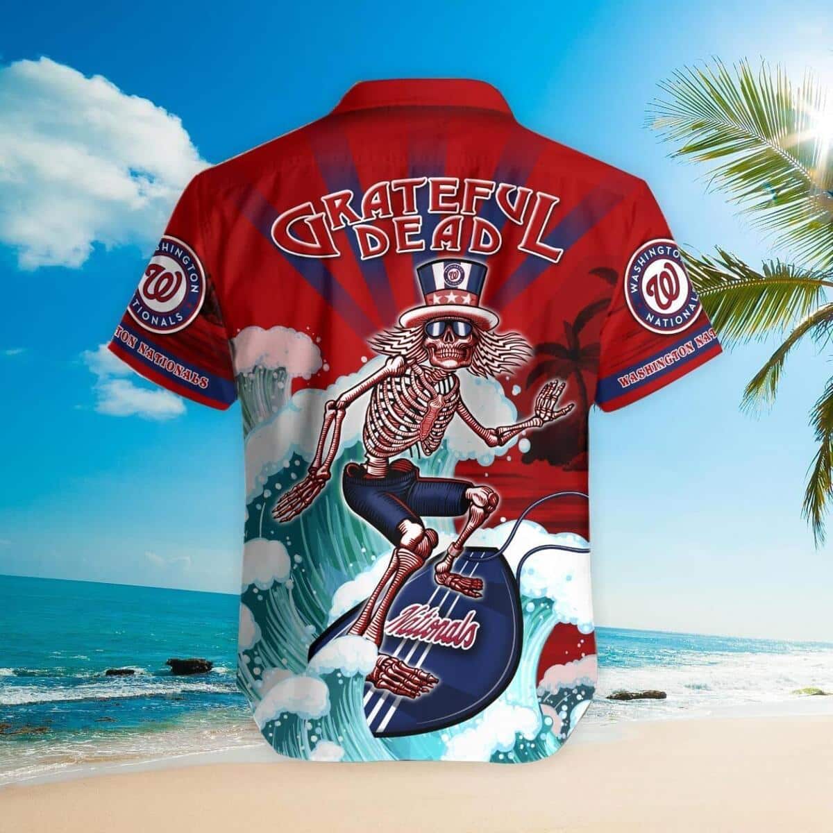 MLB Washington Nationals Hawaiian Shirt Funny Grateful Dead Aloha Beach Trip Gift MLB Washington Nationals Hawaiian Shirt Funny Grateful Dead Aloha Beach Trip Gift