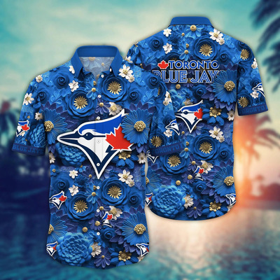 Summer Aloha MLB Toronto Blue Jays Hawaiian Shirt Abstract Flowers Beach Lovers Gift Summer Aloha MLB Toronto Blue Jays Hawaiian Shirt Abstract Flowers Beach Lovers Gift