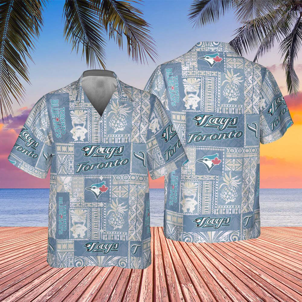 Retro MLB Toronto Blue Jays Hawaiian Shirt Aloha Symbol Summer Vacation Gift