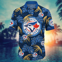 MLB Toronto Blue Jays Hawaiian Shirt Aloha Palm Leaves Beach Trip Gift MLB Toronto Blue Jays Hawaiian Shirt Aloha Palm Leaves Beach Trip Gift